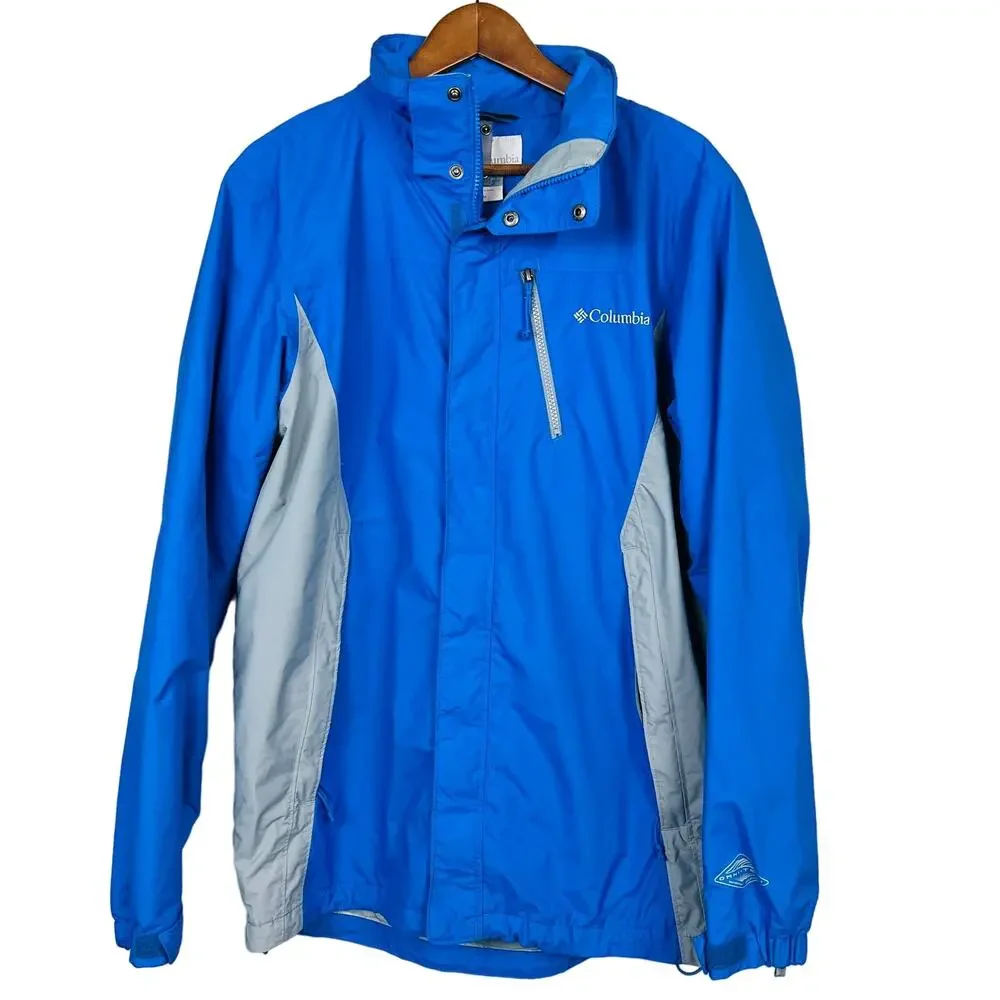 Columbia Interchange Full Zip Snap Jacket Winter Bright Blue - M